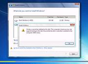 Windows7 Install Error